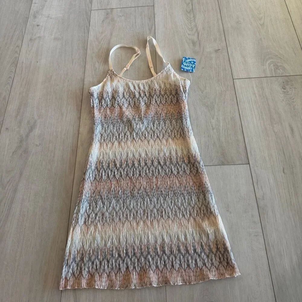 Intimately Free People Chemise Chevron Knit Ombre Stretch Lace Slip Bohemian si